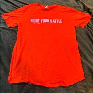 Orange Fight your battles and never desist Graphic T-Shirt